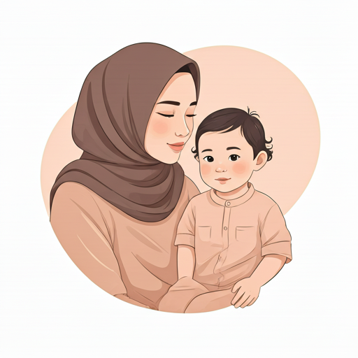 Ilustrasi ibu dan anak
